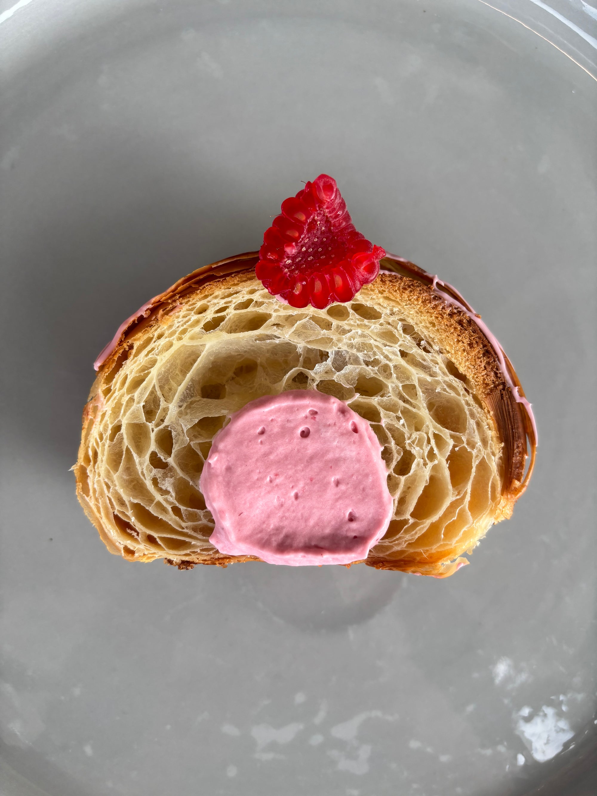 VALENTINE SPECIAL: Raspberry Mousse Filled Croissant